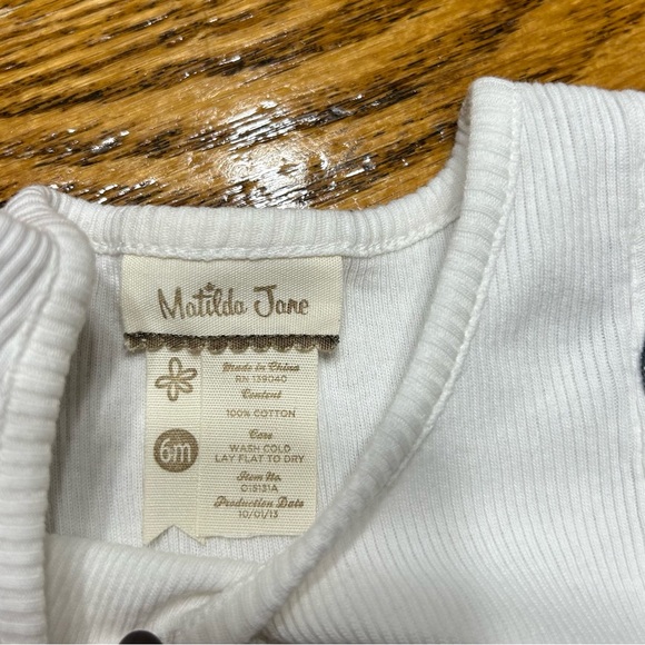 Matilda Jane infant tank top w/black gingham ruffles. Excellent condition. - Picture 2 of 6